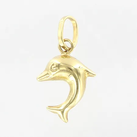Hänge delfin, 18x9mm, 14K Vikt: 0,4 g