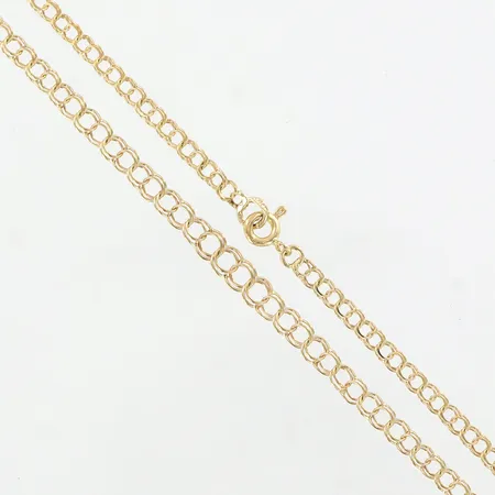 Collier Bismarck, doserat, 42 cm, bredd 3-4mm, 18K Vikt: 4,3 g