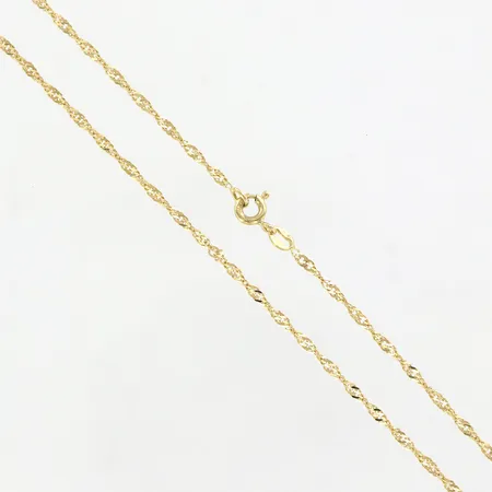 Kedja Singapore, 60cm, bredd 2mm, 18K Vikt: 4 g