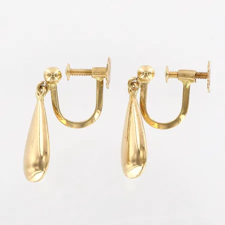 Ett par örhängen, 21x7mm, skruvlås, 18K Vikt: 2,4 g