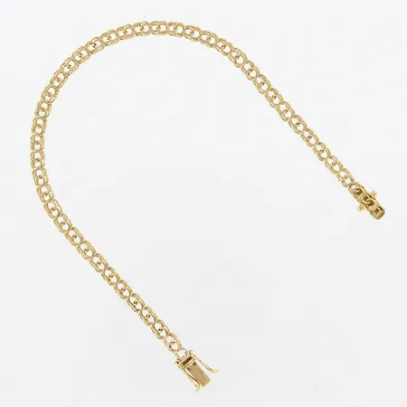 Armband Bismarck, 20cm, bredd 4mm, slitage på länk, 18K Vikt: 5,9 g