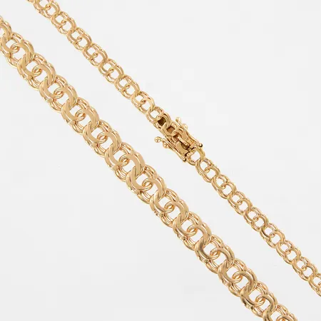 Collier Bismarck, ca 44,5cm, doserat ca 4-6mm, 18K Vikt: 21,6 g