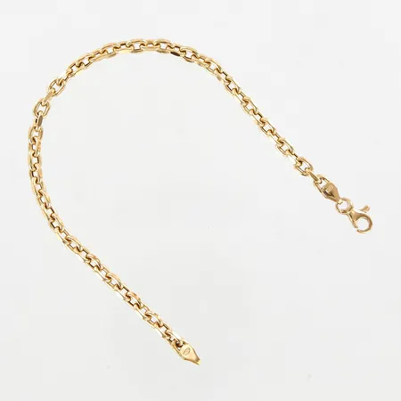 Armband Ankar, ca 21,5cm, bredd ca 4mm, GHA, 18K Vikt: 8,7 g