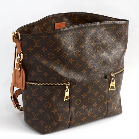 Väska Louis Vuitton Mélie, monogramcanvas, datumkod: DU1186, Vecka 18 år 2016, ca 33x35x13cm, slitage/sprickor samt smärre bruksfläckar, bagage tag, dustbag, box samt kvittokopia Köpenhamn Juli 2016,  Vikt: 0 g