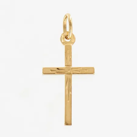 Hänge kors, 28x13mm, 18K Vikt: 1,7 g