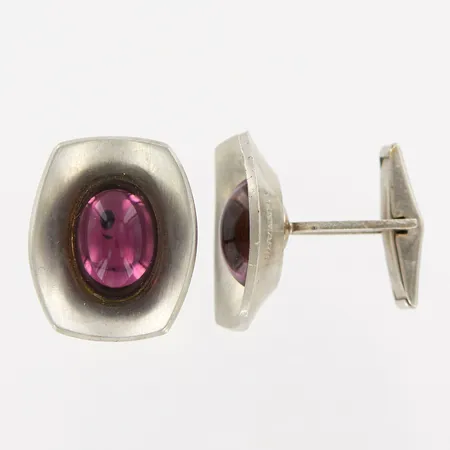 Manschettknappar med stenar, 23x19mm, Jorgen Jensen, Danmark, tenn