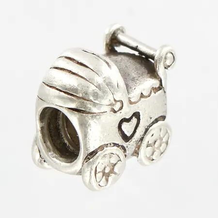 Berlock Pandora, Barnvagn, ca 10x11mm, silver 925/1000 Vikt: 3,8 g