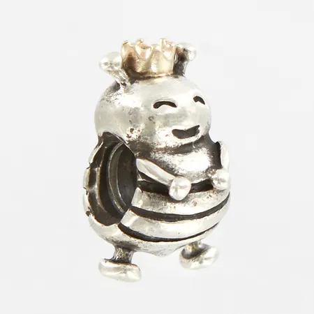 Berlock Pandora, Bidrottning, detalj i 14K, ca 8x13mm, silver 925/1000 Vikt: 3,5 g