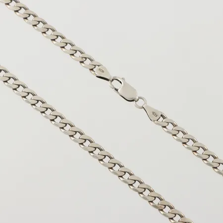 Collier Pansar, Carlsèn Sundsvall, längd ca 46 cm, bredd 5.2 mm, silver 925/1000. Vikt: 23,2 g