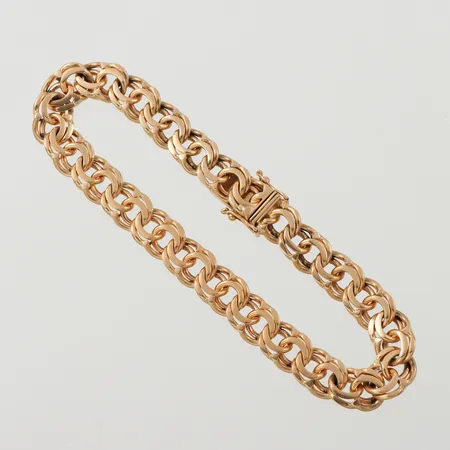 Armband Bismarck, längd 20.5 cm, bredd 8.5 mm, 18k. Vikt: 31,4 g