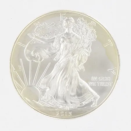 17st Mynt, United states of America 1oz, One dollar, Liberty 2015, Ø ca 40mm 999/1000 silver Vikt: 522,3 g