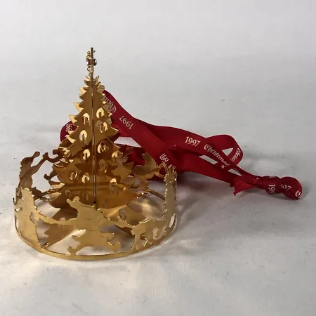 Juldekoration Georg Jensen, höjd 9cm, 1997, guldpläterad mässing