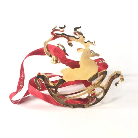 Juldekoration Georg Jensen, höjd 9cm, 1991, guldpläterad mässing