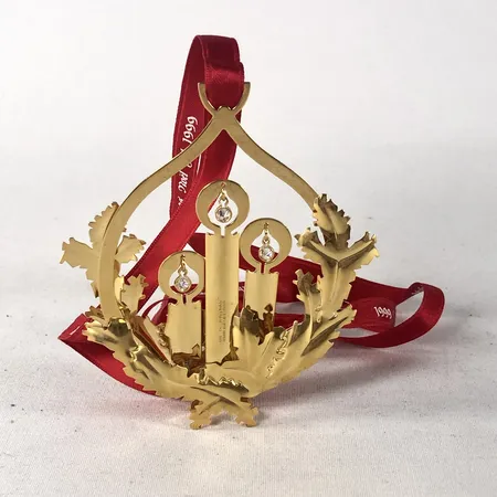 Juldekoration Georg Jensen, höjd 10cm, 1999, guldpläterad mässing