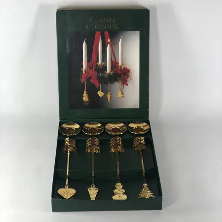 4 ljushållare, höjd 20cm, för att monteras i julkrans, Georg Jensen, i box