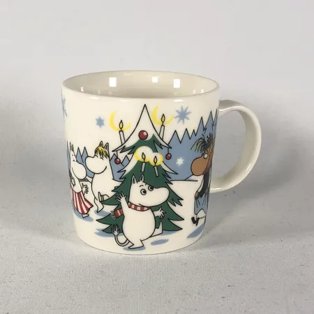 Muminmugg, Vinterskog, säsongsmugg Vintern 2012, höjd 8cm Skickas med paket.