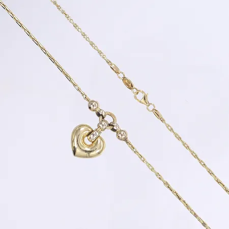 Halscollier, 45,5cm, bredd 1,5-25mm, 18K Vikt: 9,3 g