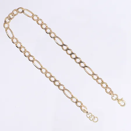 Armband, Figaro, 22cm, bredd 4mm, 18K  Vikt: 8 g