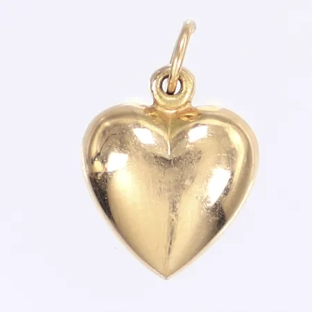 Hänge hjärta, 15x10mm med ögla, 18K Vikt: 1,6 g