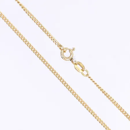 Halskedja, pansar, längd 52cm, bredd 1mm, 18K  Vikt: 4,9 g