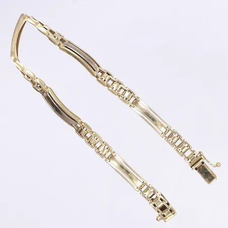 Armband, längd 20cm, bredd 5mm, 14K  Vikt: 18,2 g