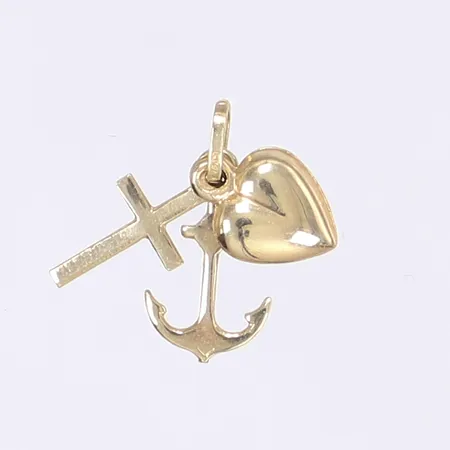 Hänge tro, hopp & kärlek, ca 17x7mm, 18K Vikt: 0,7 g