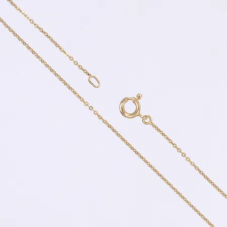 Halskedja ankarlänk, 37,5cm, bredd 1mm, 18K Vikt: 1,7 g