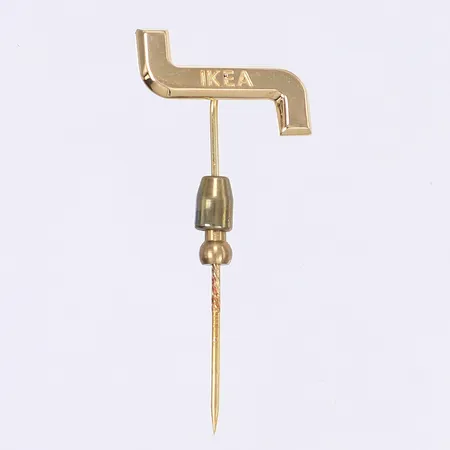 Slipsnål, "IKEA", 45x20mm, stopper ej guld, 18K Vikt: 3 g