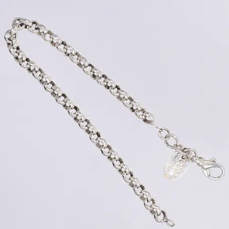 Armband ärtlänk, 20cm, bredd 5mm, tillv. Scoop, defekt lås, silver 925/1000 Vikt: 13,9 g