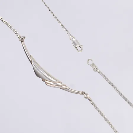 Halscollier, 43cm, bredd bredd 2-7mm, silver 830/1000 Vikt: 4,9 g