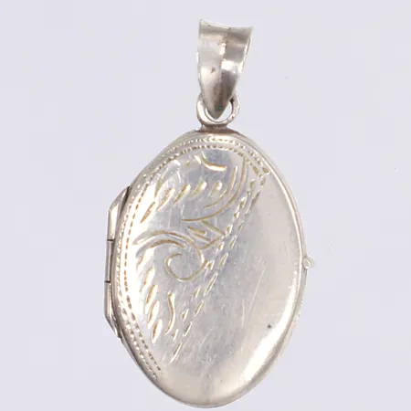 Hänge medaljong, 31x16mm, silver 925/1000 Vikt: 2,8 g