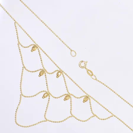 Halscollier, 41cm, bredd 1-45mm, 18K Vikt: 4,1 g