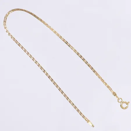Armband, 18,5cm, bredd 1,5mm, påtagligt bruksslitage, 18K Vikt: 1,5 g