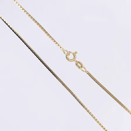 Halskedja, 39,5cm, bredd 2mm, 18K Vikt: 6,2 g