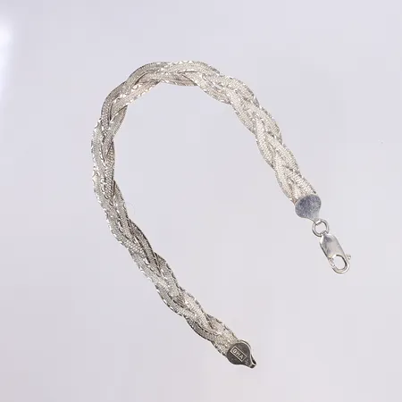 Armband, längd 19cm, bredd 7mm, 925/1000 silver Vikt: 8,5 g