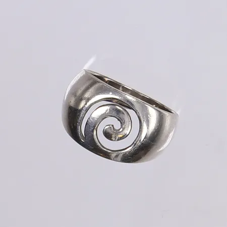 Ring, spiral, stl 17½, bredd 3-12mm, silver 925/1000 Vikt: 5 g