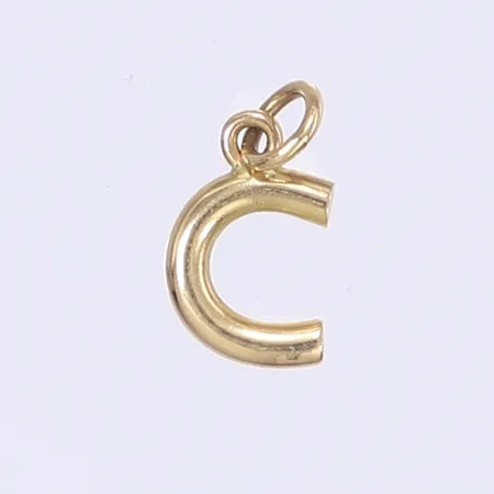 Hänge "C", 16x8mm, ostämplad, 18K Vikt: 1,3 g