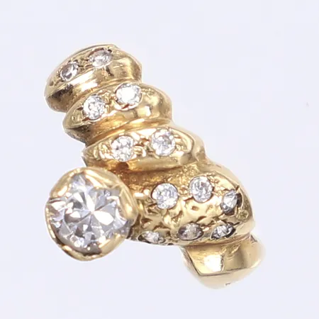 Ring med vita stenar, defekt, 18K Vikt: 3,2 g