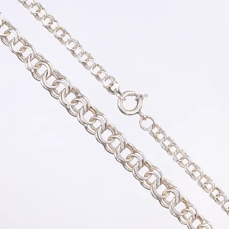 Halskedja doserad Bismarck, 44cm, bredd 4-8mm, silver 830/1000 Vikt: 13 g