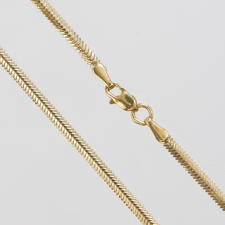Kedja, platt fiskben, längd: 55,5cm, bredd: 2,5mm, 14K Vikt: 6,1 g