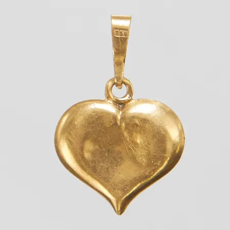 Hänge, hjärta, buckligt, 19,5x12,7mm, 18K Vikt: 0,6 g