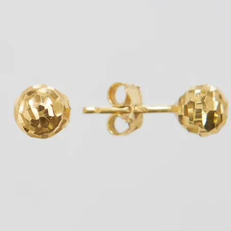 Örhängen, facetterad kula Ø5,8mm, 18K Vikt: 1 g