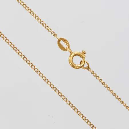 Kedja, pansarlänk, längd: 47,5cm, bredd: 1,1mm, skada på lås, 18K Vikt: 2,4 g
