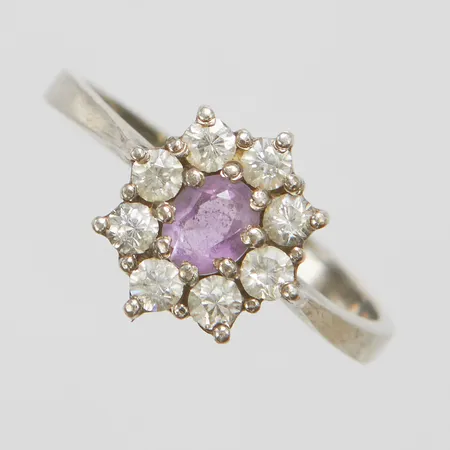 Silverring, stenar, Ø19, bredd: 2,3-11,7mm,  Vikt: 3,2 g