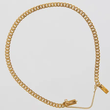 Armband, pansarlänk, längd: 19,6cm, bredd: 3,1mm, säkerhetskedja, 18K Vikt: 5,1 g