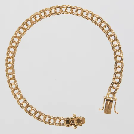 Armband, Bismarck, längd: 18,6cm, bredd: 5,5mm, svenska stämplar, 18K Vikt: 10,1 g