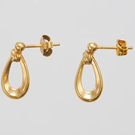 Örhängen, 19x8,2mm, omaka snurrebussar, 18K Vikt: 1,1 g