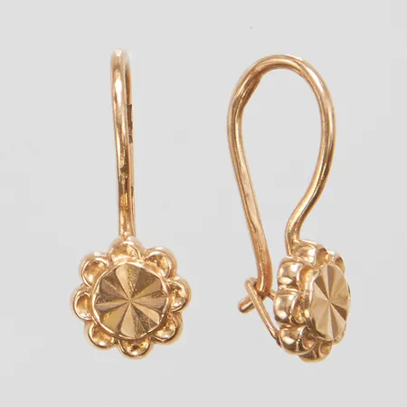 Örhängen, blommotiv, 18,8x7,4mm, roséguld, 14K Vikt: 2,6 g