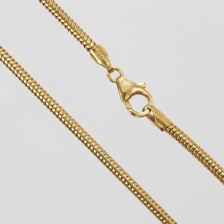 Kedja, ormlänk, längd: 45,9cm, 2,3mm, svenska stämplar, 18K Vikt: 16,1 g