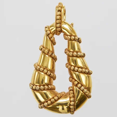 Hänge, ihåligt, 63,8x36mm, 18K Vikt: 15,7 g